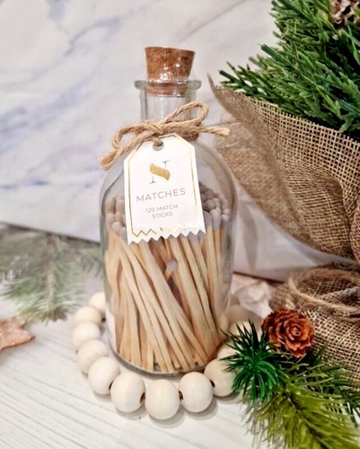 Long matches glass jar - glass,